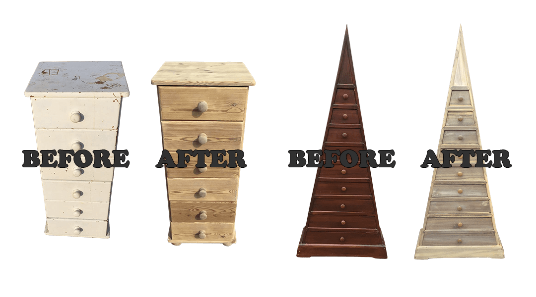 Wooden Furniture restoration before and after