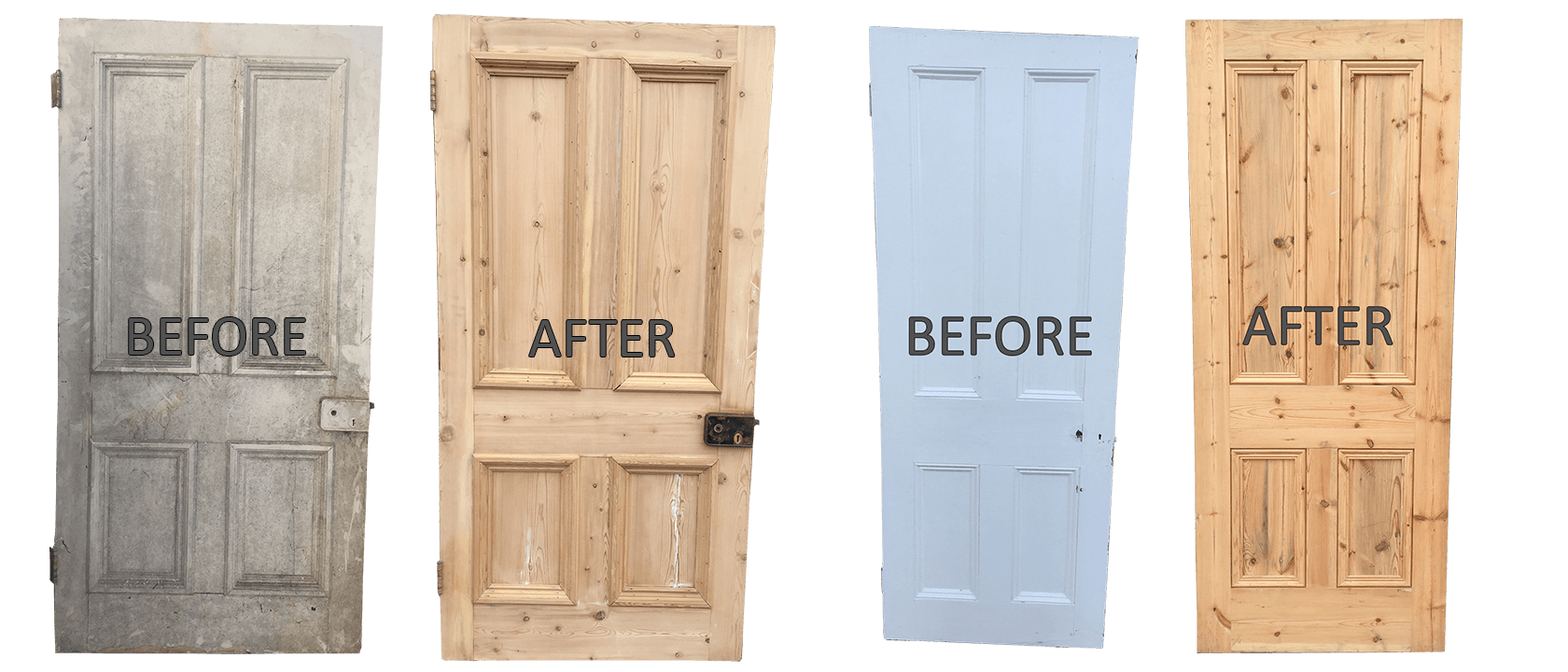 Wooden Door Stripping Before and After